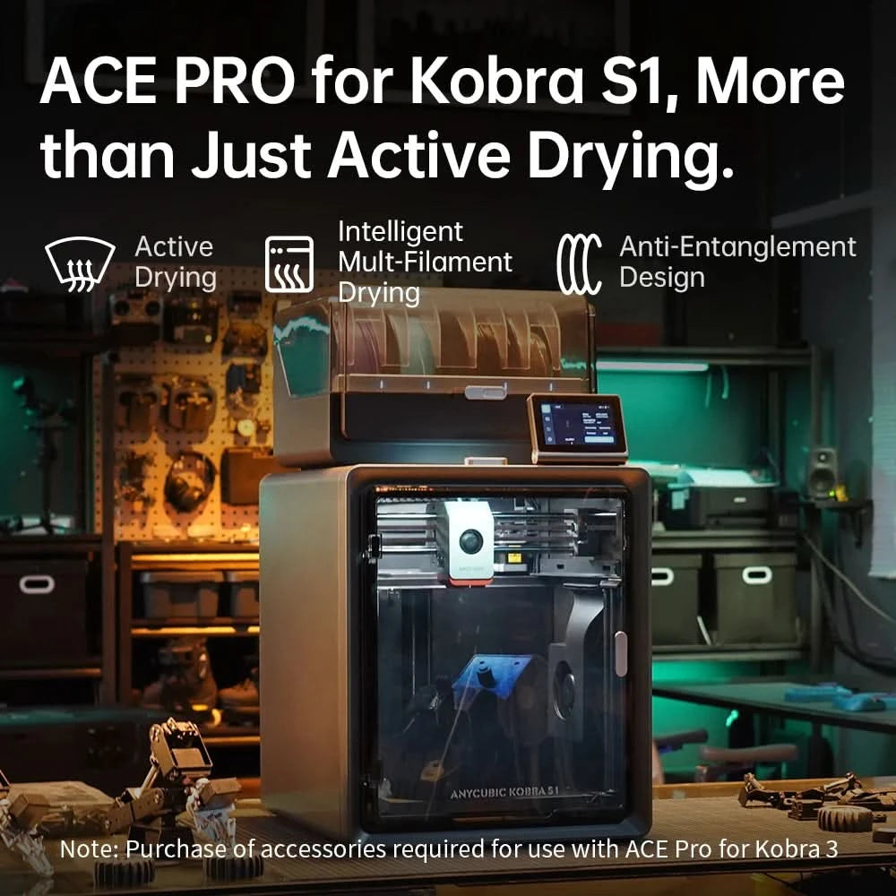 Anycubic Kobra S1 Combo Multi-Color 3D Printer Up to 600mm/s High Speed Printing Auto Leveling CoreXY Structure Direct Extruder