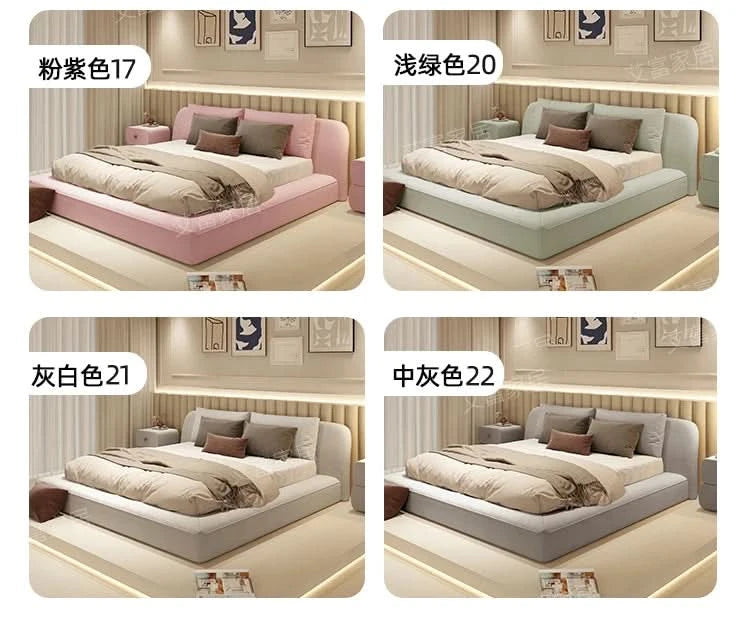 Queen Size Marriage Bed Modern Minimalist Multifunctional Bedroom Bed Storage Space Camas De Casal De Luxo Home Furniture