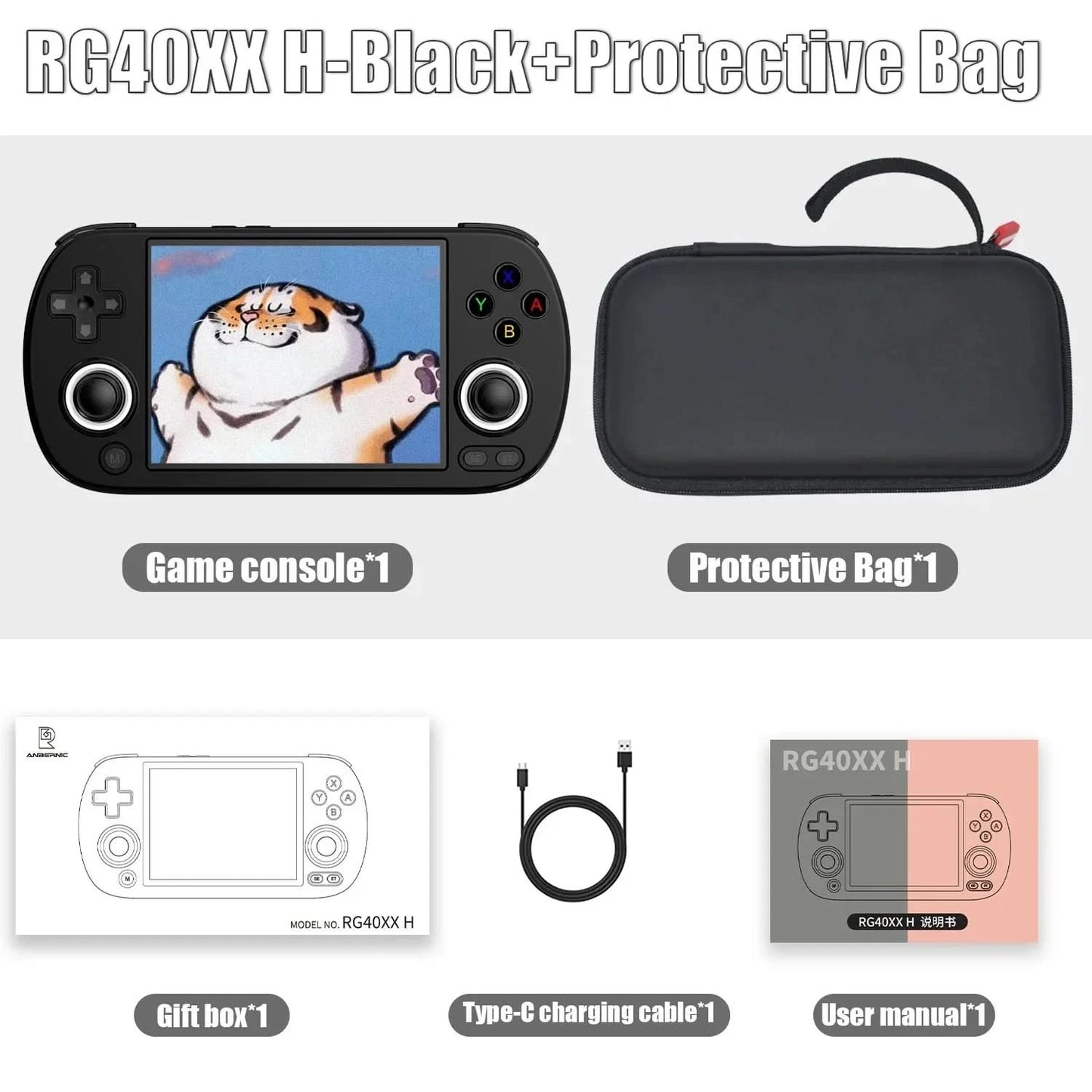 ANBERNIC RG40XX H Retro Handheld Game Console RG40XXH Video Player Smartpro 4.0inch IPS screen Linux 5G WIFI 256G 300+ PSP Games