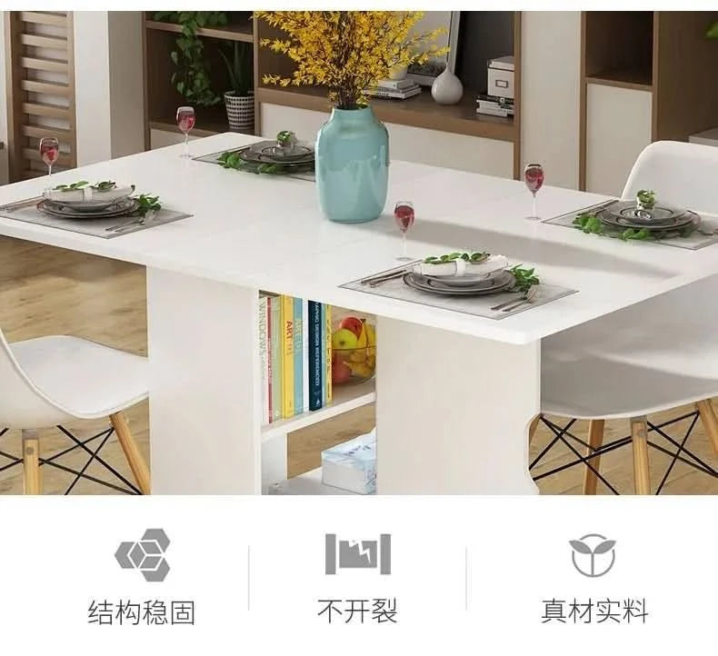 Quality Senior Dining Tables Modern Minimalist Foldable Rectangle Kitchen Table Sets Style Dining Room Furniture Esstisch