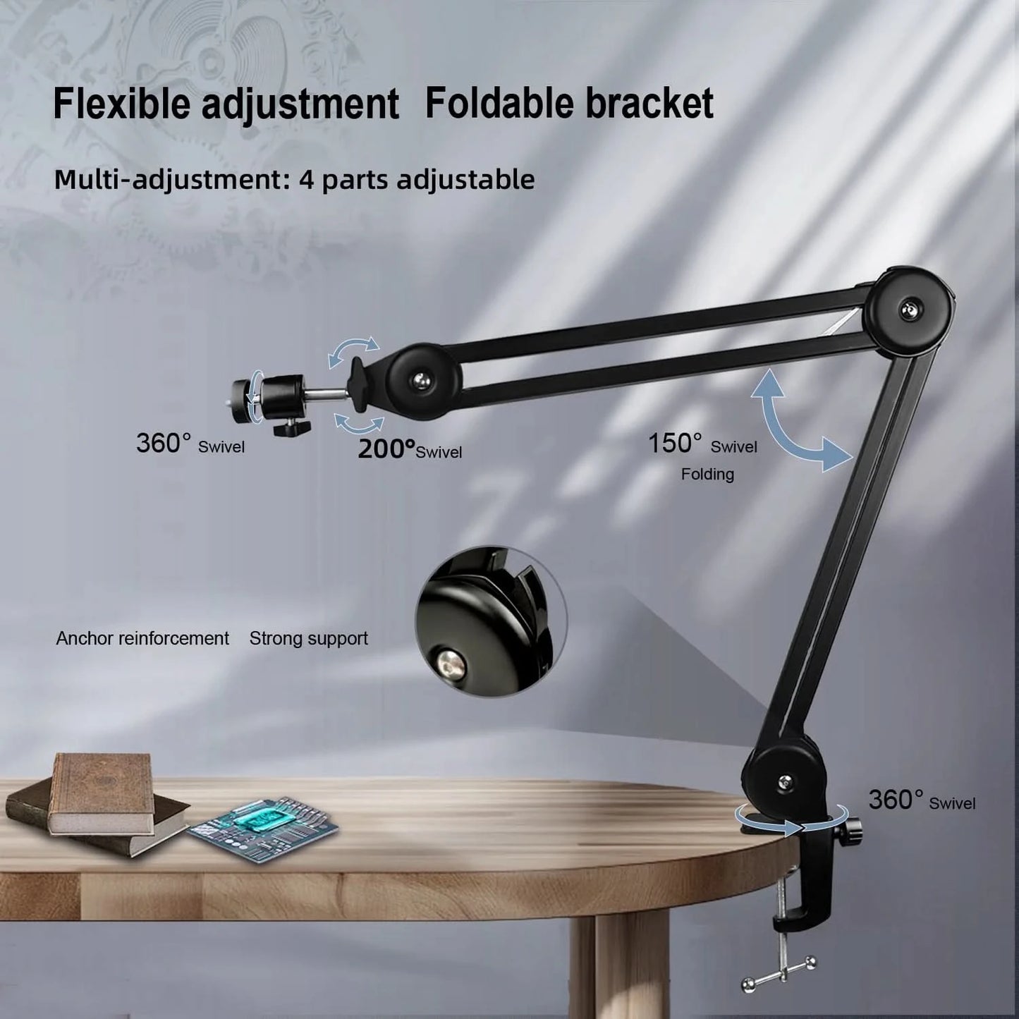 YIZHAN 4K UHD Electron Digital Microscope 1080P 60FPS Video Industrial Welding Camera 150X Lens Folding Stand for PCB Repair