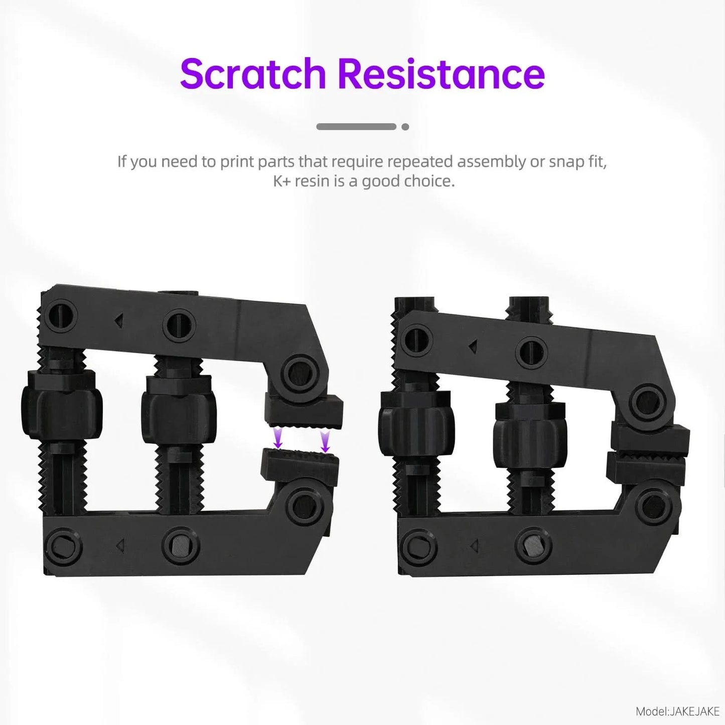 Resione K+ Tough ABS Like 3d Resin Scratch Resistant High Precision UV 405nm For LCD SLA DLP Elegoo  Anycubic 3d Printer