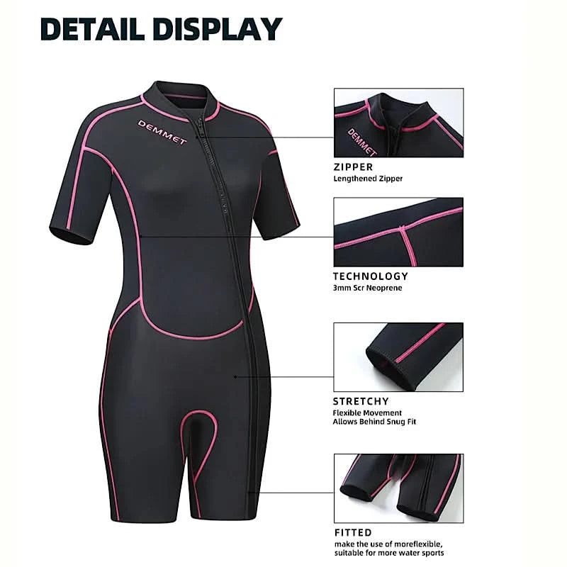 Scuba wetsuit 1.5MM-3MM One-piece neoprene Men Women Full Body Wetsuit Sunscreen White Warm Swimsuit Swimming Surfing Snorkeling