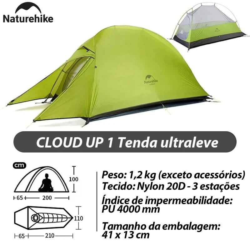 Naturehike Brazil Cloud Up 1-2-3P Camping Travel Backpack Outdoor Ultralight Waterproof Tent Camping Beach Tent