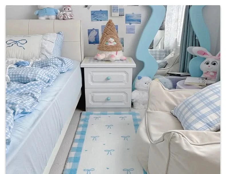 Bedroom Carpet Bedside Floor Mat Cute Soft Plush Room Decor Long Rug Comfortable Shaggy Korean Carpets Home Decoration 침실 카펫