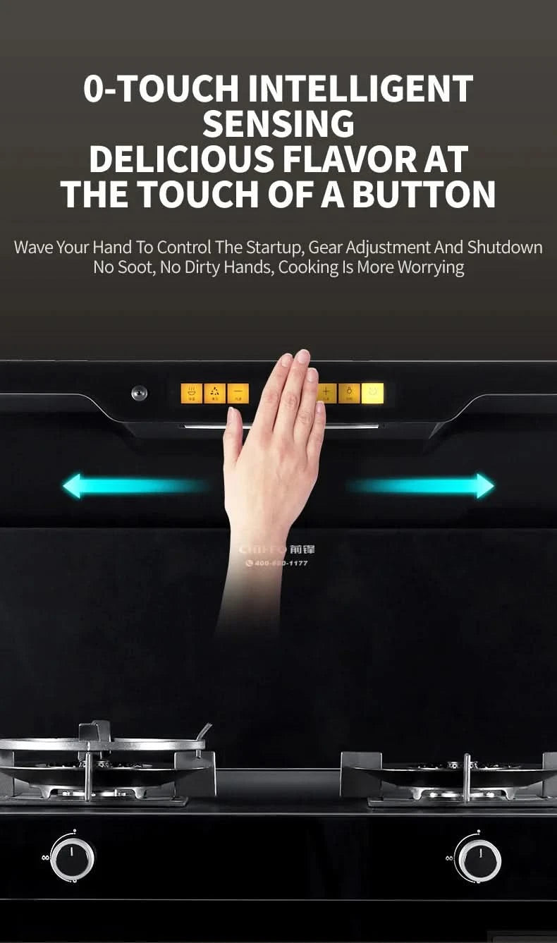 Hot Selling 3-in-1 Smart Home Integrated Stove Glass Cooker With Smoke Extractor Cleaning Cabinet For Gas/Electric Household Use