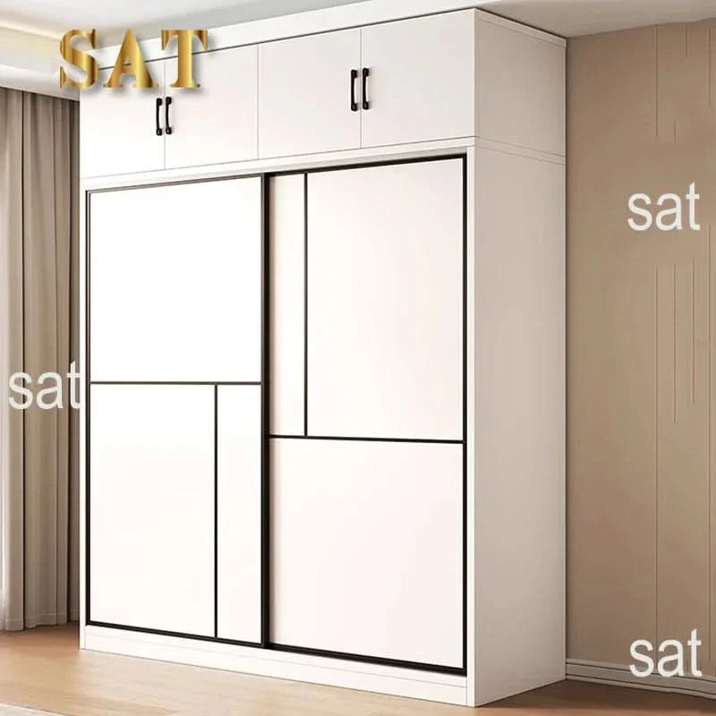 ZEco White Design Wardrobes Organizer Sliding New Bedroom Closet Wardrobe Cabinets Storage Shelf Armoires De Chambre FurnitureZ