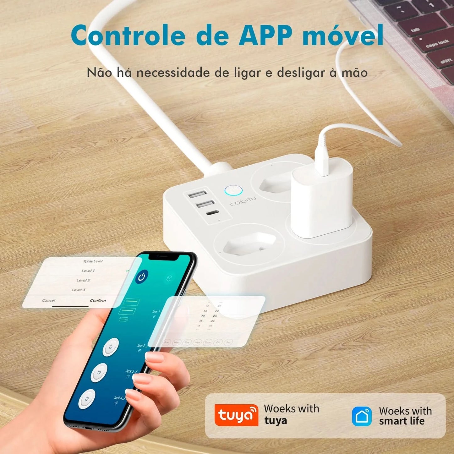 Smart Switch mit Steckdose, brasilianischer Netzfilter, Smart Plug, USB-Steckdose, Smart Switch, Smart Socket