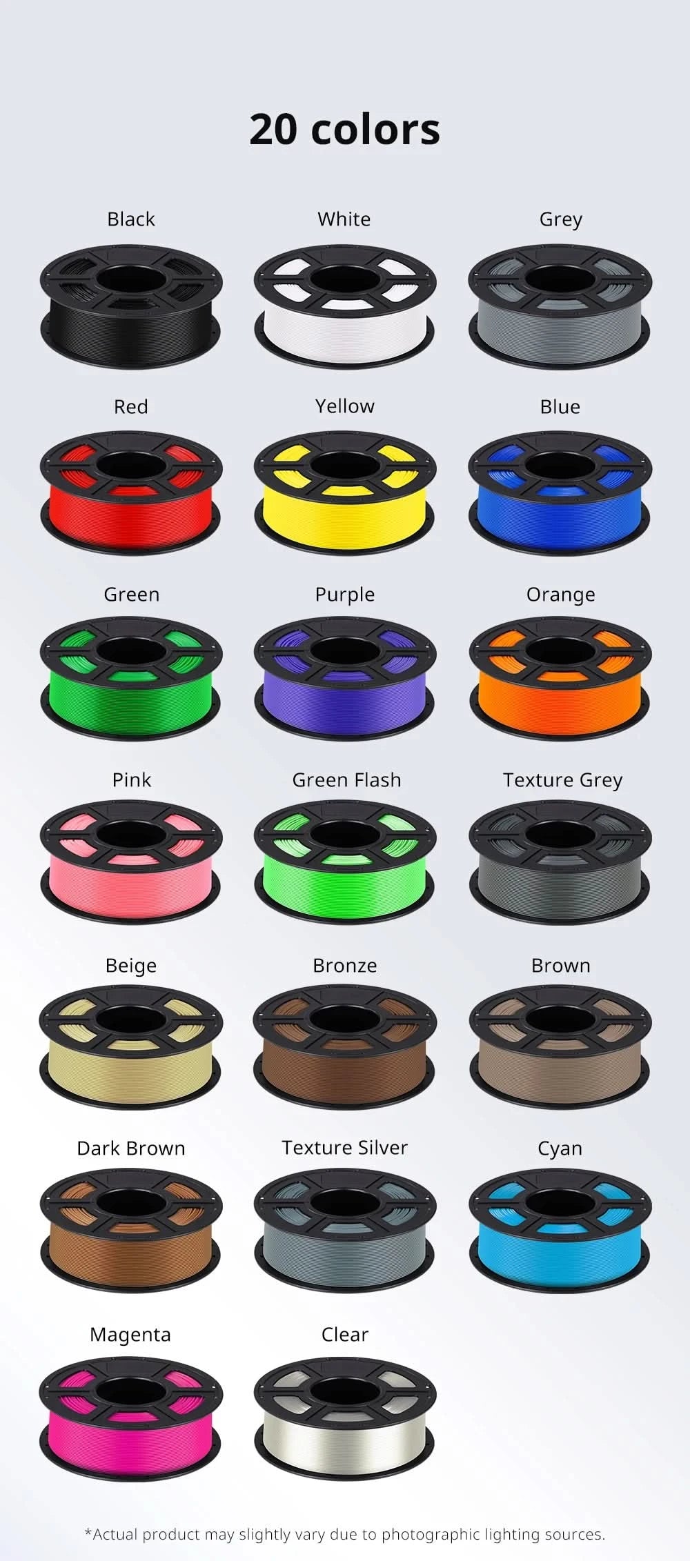 Anycubic PLA Filament 1.75mm 1kg/Roll for FDM 3D Printer Printing Plastic Consumables Material for Kobra 2 Neo Pro Max Plus