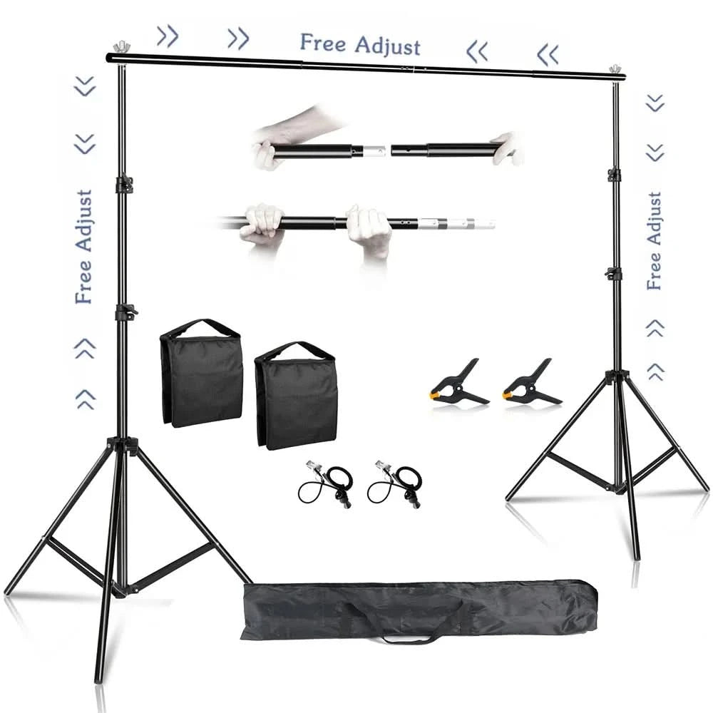 SH 2.6MX3M Photography Backdrop Stand Photo Studio Background Green Screen Backdrops Chromakey Support System With Carry Bag