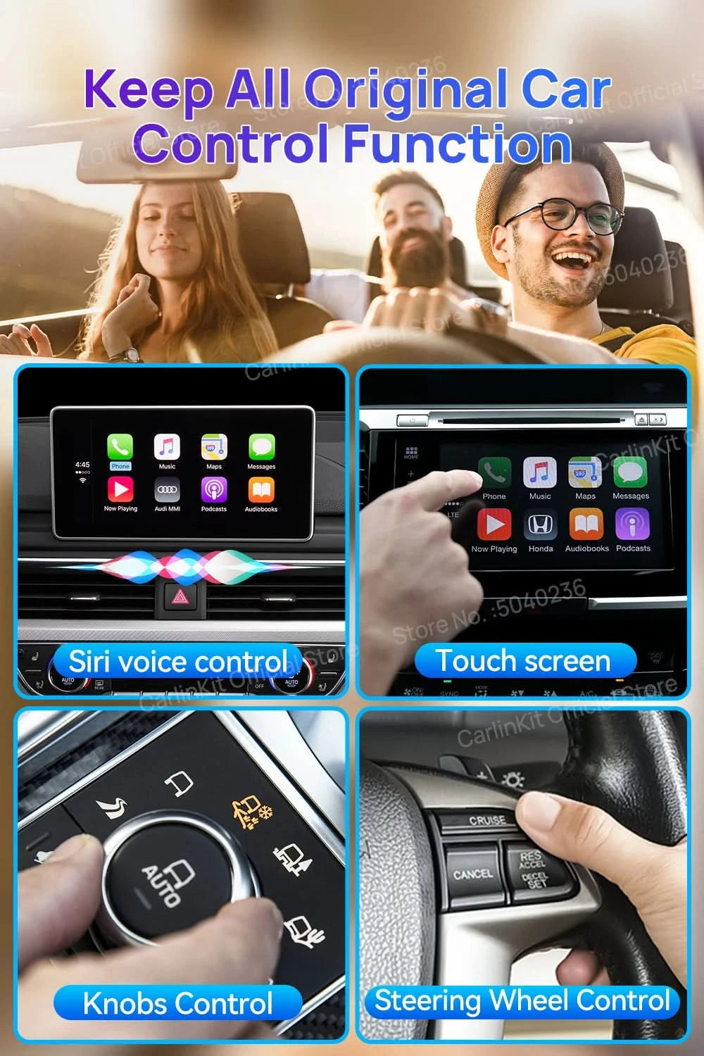 2026 CarlinKit CarPlay AI Box Android 13.0 SM6225 8-Cores Android Auto Wireless CarPlay Adapter 2.4+5GGPS 64G 128G FOTA Upgrade