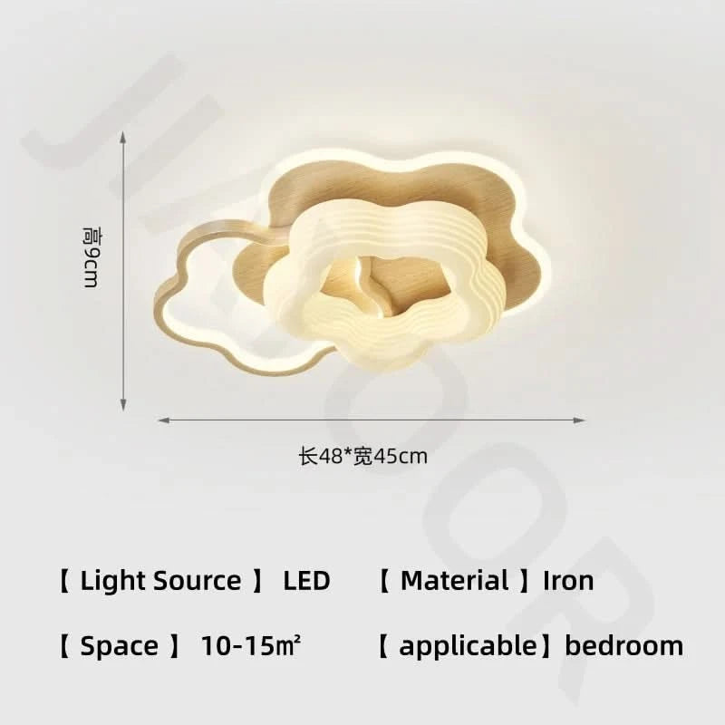 Bedroom light creamy style warm romantic children's room full spectrum eye protection designer's creative flower ceiling light