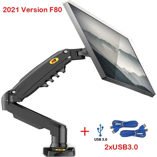 F80 Gasfeder 17-30 Zoll Desktop-LED-LCD-Monitorhalterung Arm Ergonomische Gasfeder Flexi-Halterung Belastung 2~9kg