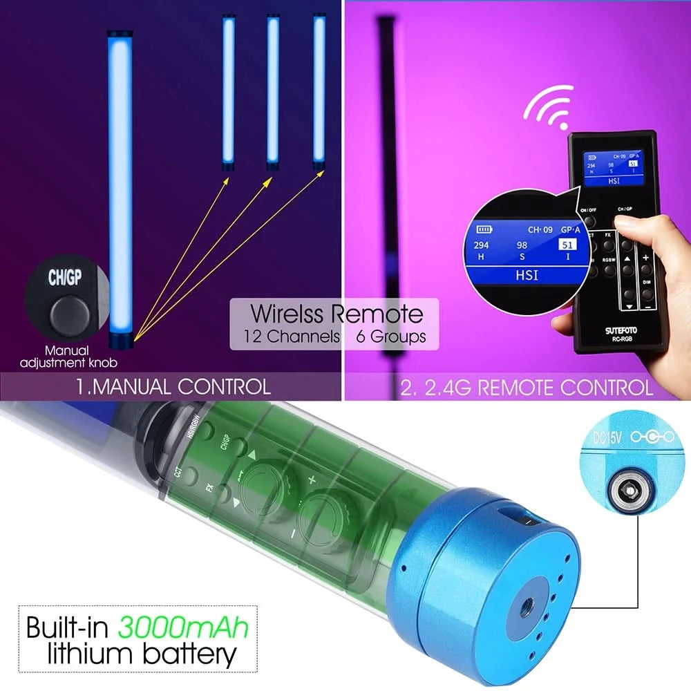 Sokani X25 RGB LED Video Light Handheld Tube Wand Stick Light CTT Photography Lighting 3000mAh APP Control for YouTube Tiktok