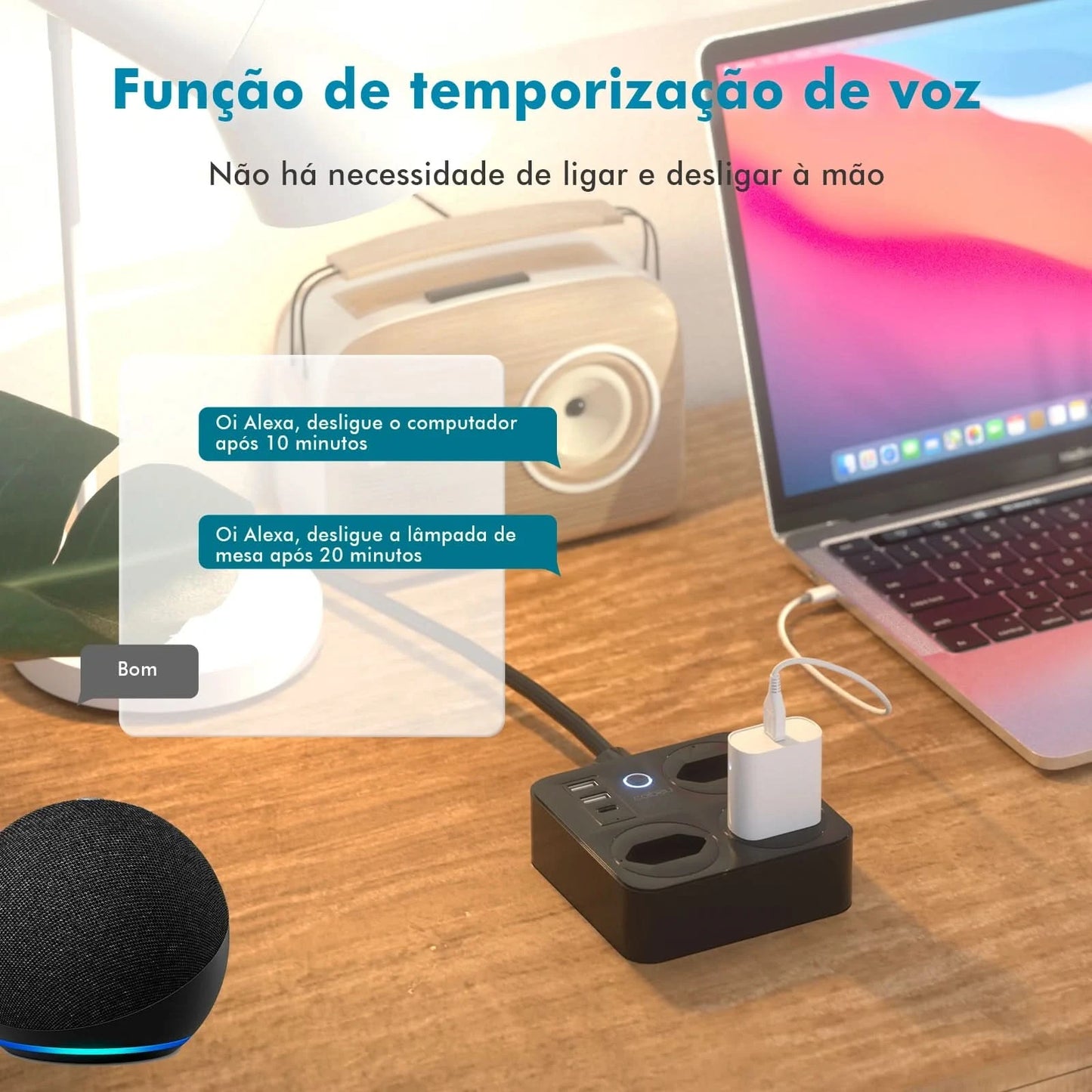 Smart Switch mit Steckdose, brasilianischer Netzfilter, Smart Plug, USB-Steckdose, Smart Switch, Smart Socket