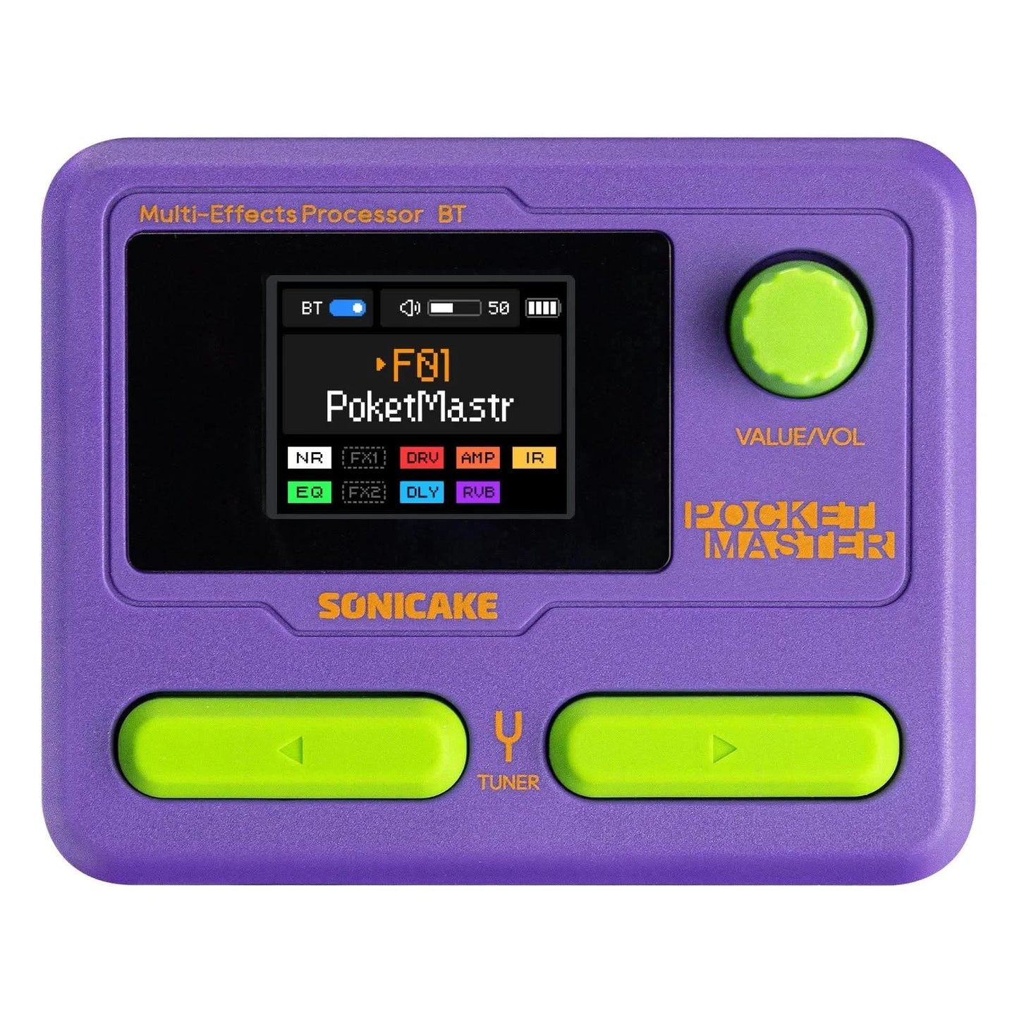 SONICAKE Pocket Master Brasil English Version Guitar Bass Amp 100+ Multi-Effects Pedal APP Control Built-in battery