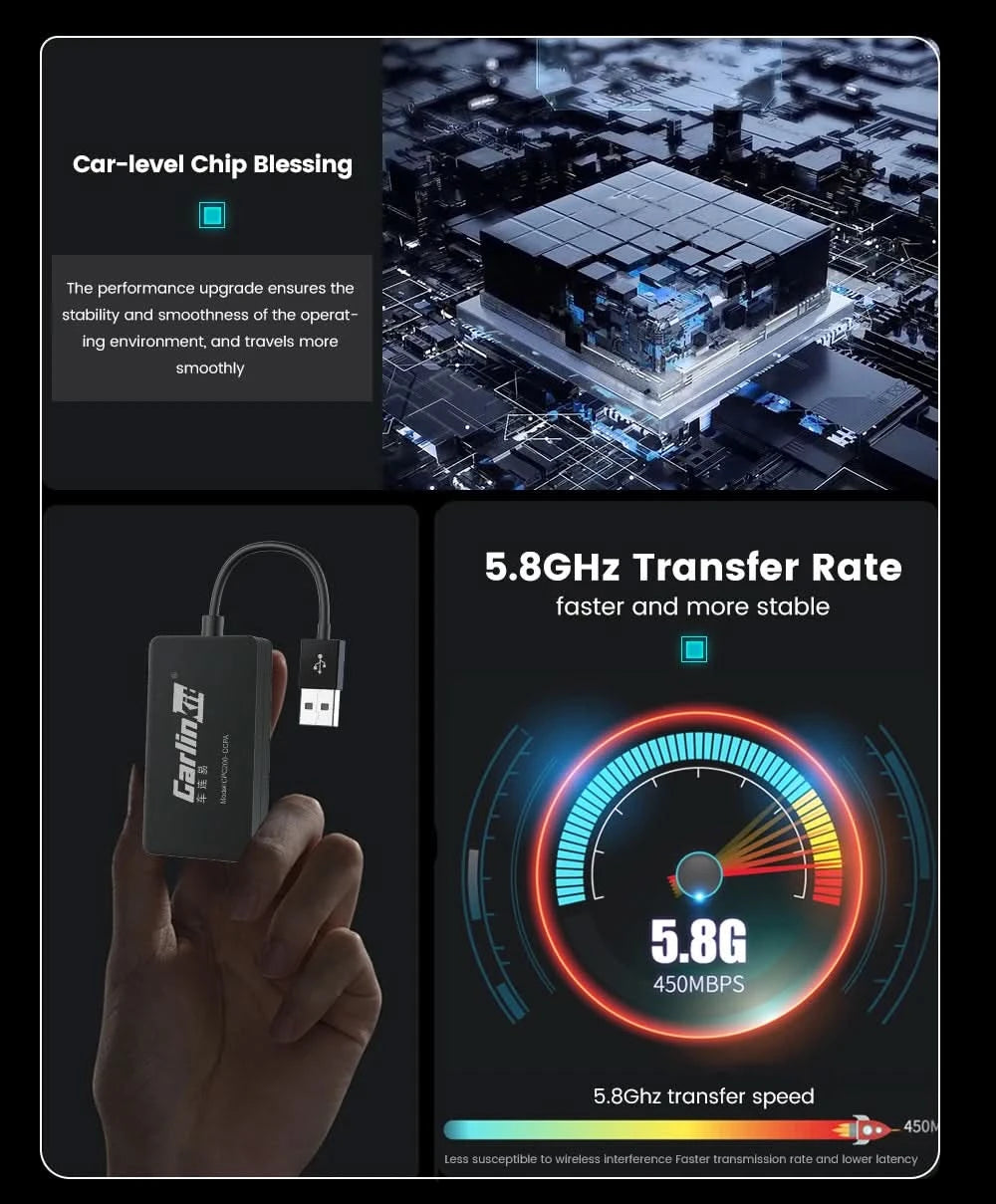 Wireless CarPlay Dongle for Android Car Wireless Android Auto Carlinkit Car Play iOS Mirror Screen Mirrorlink USB Adapter CCPA