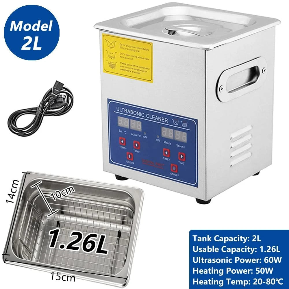 2/3/6/10L/30L Digital Heating Ultrasonic Cleaner 220V 40KHZ Stainless Steel Ultrasound Cleaning Machine Home Appliance