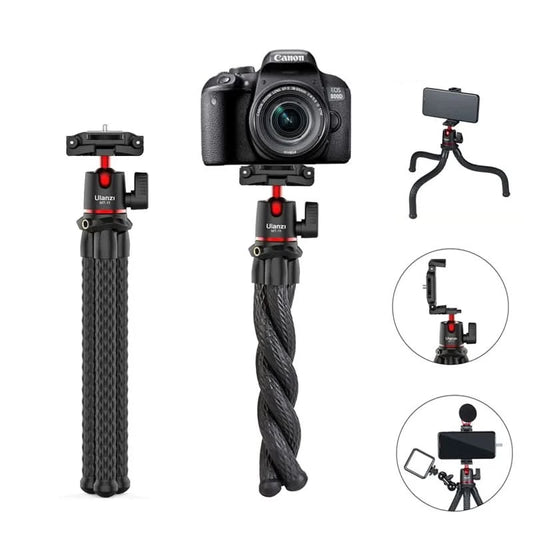 Ulanzi MT-11 flexibles Oktopus-Stativ für Handy DSLR-Kamera Vlog Tragbares 2-in-1 Design Selfie Stick Stativ mit Handyhalterung
