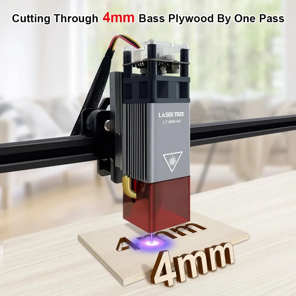 LASER TREE 5W Laser Module with Air Assist 10W High Power TTL Blue Light Laser Head for DIY CNC Laser Engraving Cutting Machine