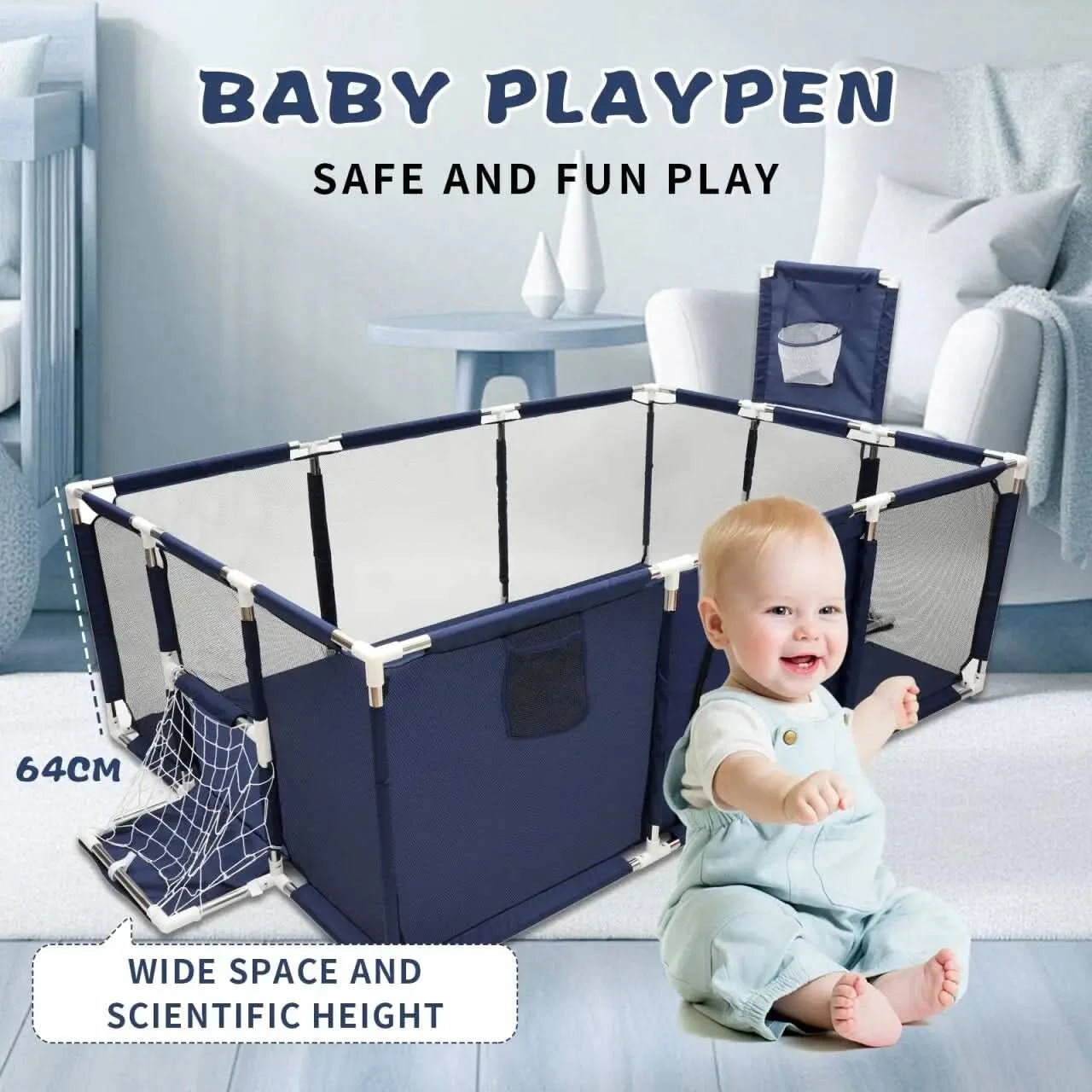 IMBABY-Parque Infantil Grande para Crianças, Cercadinhos De Bebê, Cercadinho Dos Desenhos Animados, Cerca De Atividade De Basque