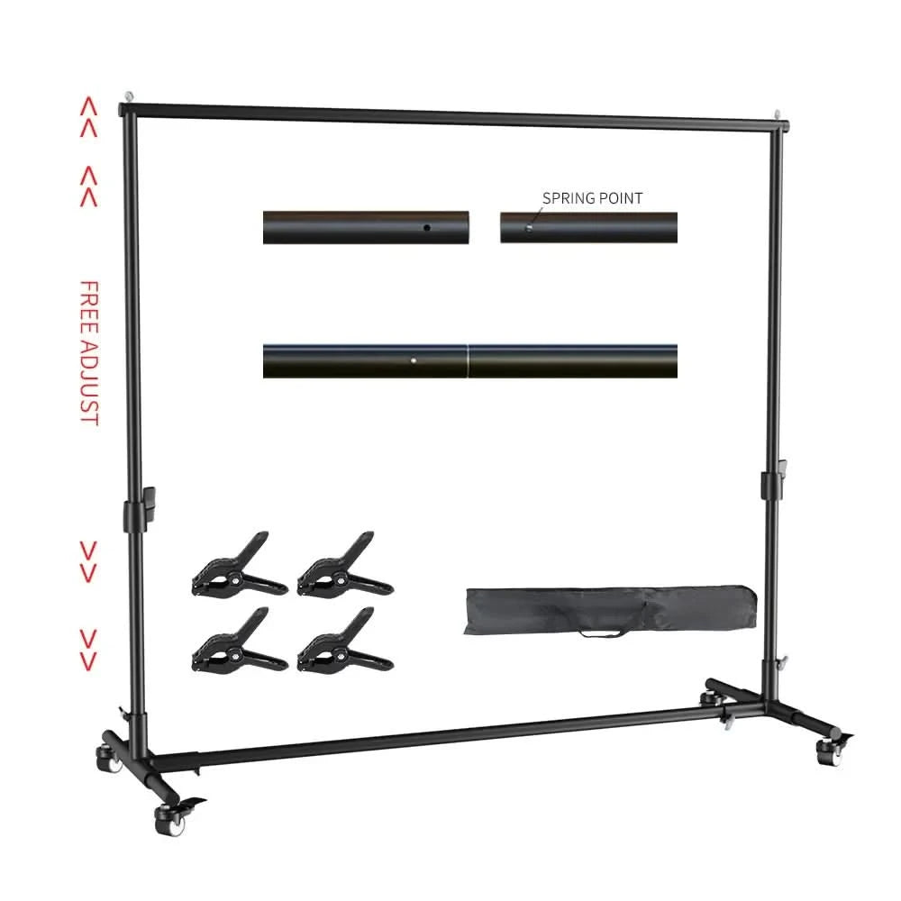 SH Photography Background Backdrop Stand Support Picture Canvas Frame System Kit With Carry Case For Muslin Photo Video Studio