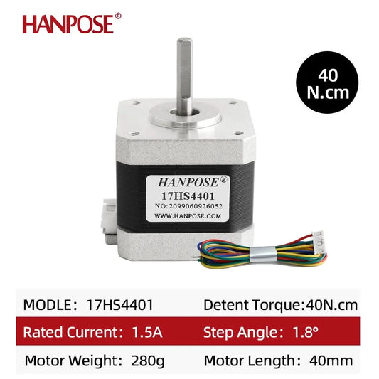 Nema17 Schrittmotor 42 Motor 40mm 42BYGH 1.5A (17HS4401) Motor 4-adrig für 3D-Drucker Schrittmotor Nema 17