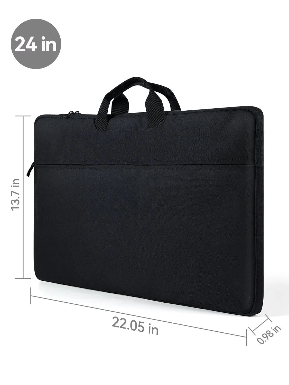 Waterproof Laptop Sleeve 24 inch for UPERFECT Portable Monitor UMAX 24 23 22 Touchscreen Computer Cover Bag with Large Side Pock