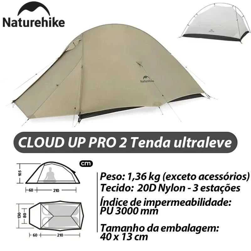 Naturehike Brazil Cloud Up 1-2-3P Camping Travel Backpack Outdoor Ultralight Waterproof Tent Camping Beach Tent
