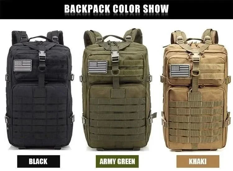45L Man Hunting Tactical Backpacks Outdoor Traveling Trekking  Bags Outdoor 3P School Pack EDC Molle Pack for Hiking Bag