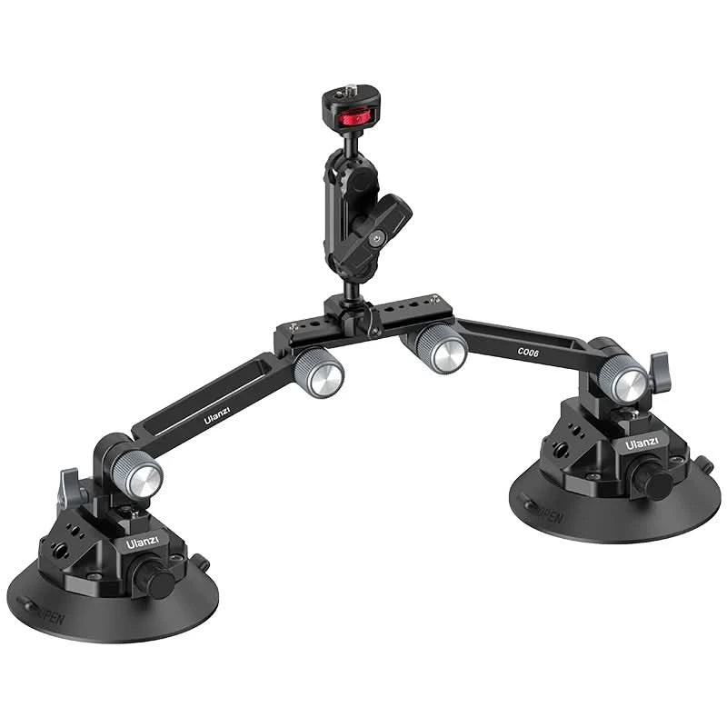 Ulanzi 3 inch/4.5 inch Action Camera Hand Pump Vacuum Suction Cup 1/4" 3/8" Camera Stabilizer Bracket for GoPro Insta360 Phone