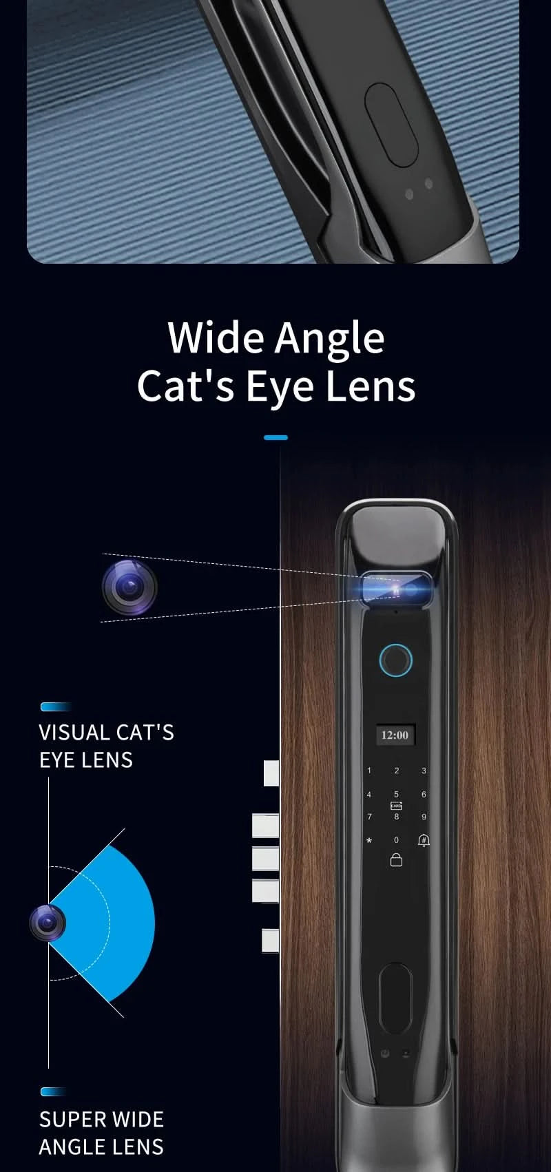 Biometric Infrared 3C Face Real-time intercom Palmar vein Smart Door Lock Fingerprint Password Electronic Key Card APP Unlock