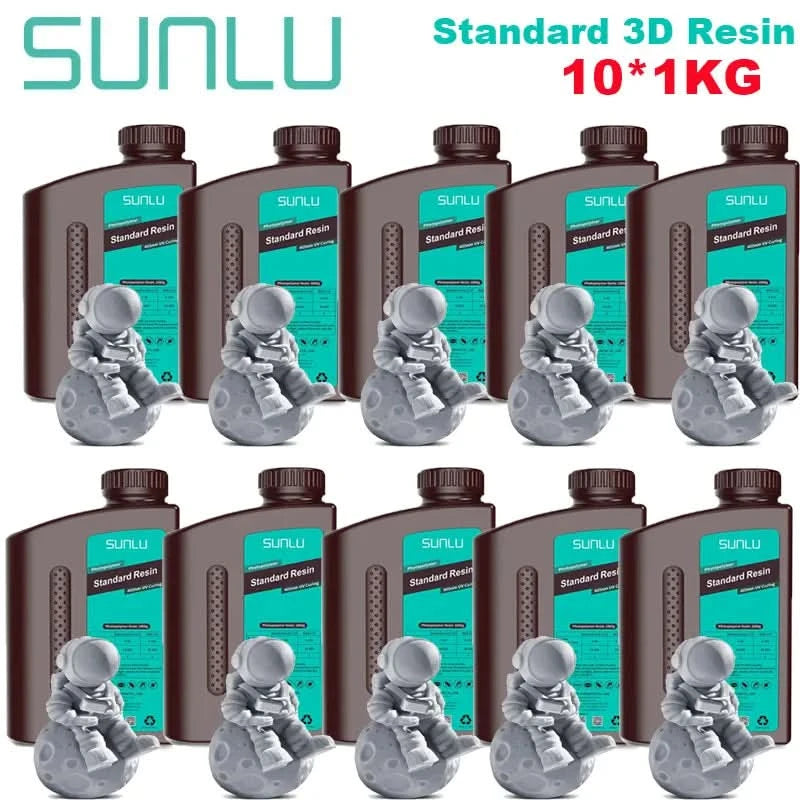 SUNLU 10KG  Standard / Water-Wash 3D Resin 405nm UV Resin For most SLA/DLP/LCD 3D Printer Material UV Sensitive 1kg