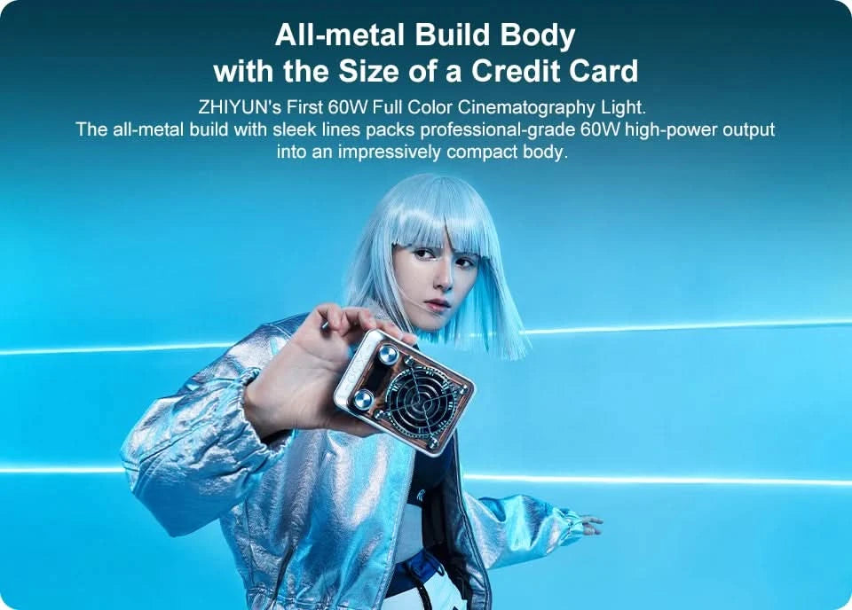 ZHIYUN MOLUS X60 RGB X60 Bicolor 60W COB Video Light LED Pocket Fill Lamp Portable Outdoor Photography Lighting for Shooting