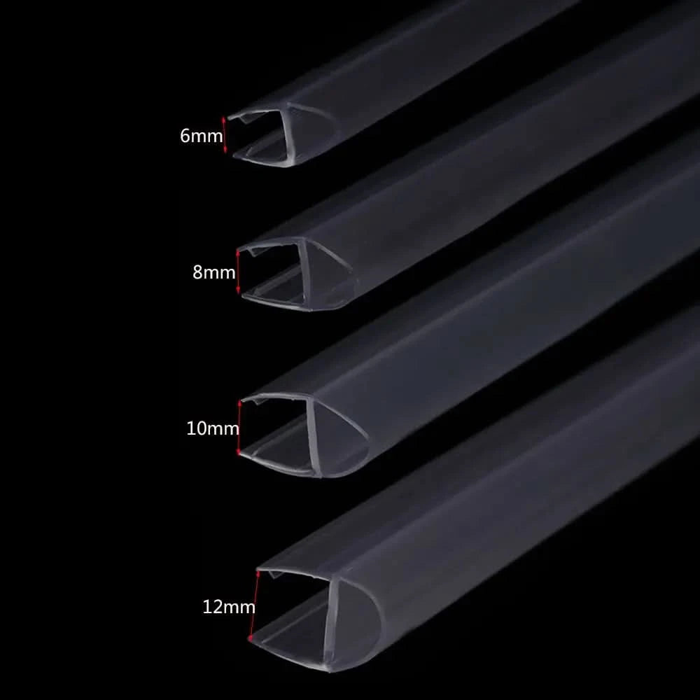 Bath Shower Screen Door Seal Strip 4 to 12mm Seal Gap Window Door Weatherstrip Door Protective Strip Bathroom Hardware