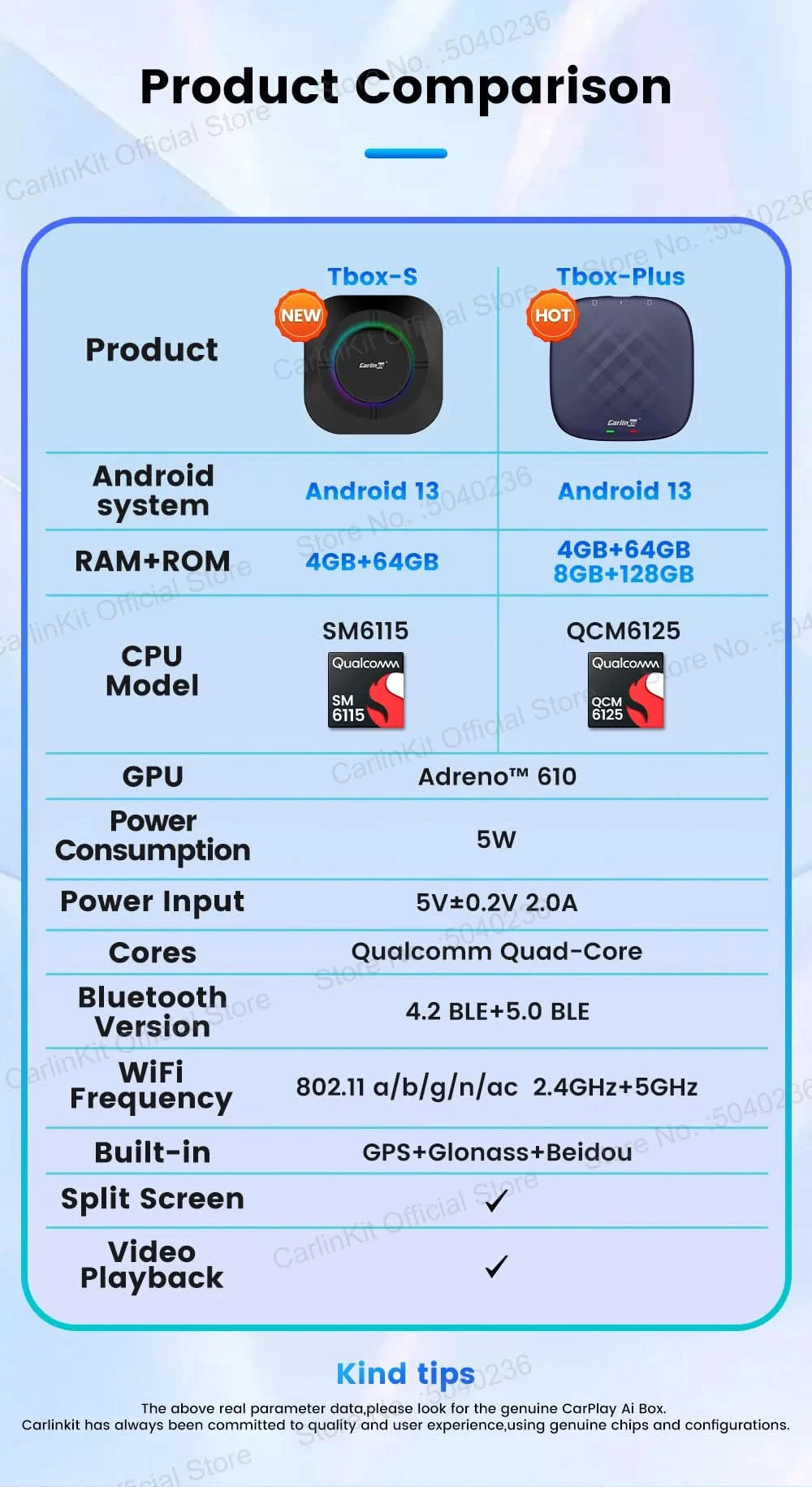 CarlinKit S2 CarPlay Ai Box LED Android 13 Streaming Box 64G/128G Qualcomm 8-Core Split Screen Car Intelligent System Play Video