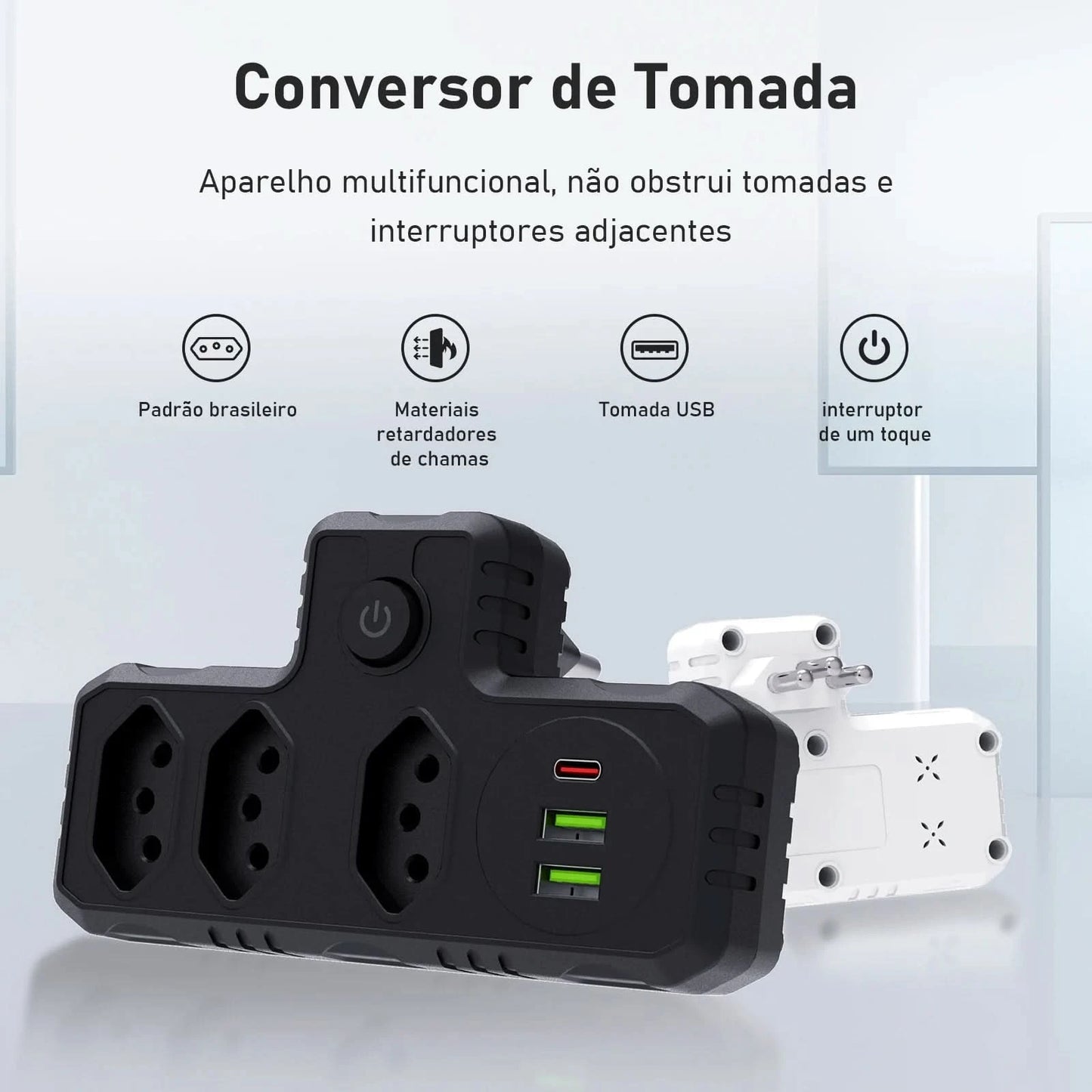 Extension Socket, Power Extension, USB Socket, Socket Line Filter, Regua Power Sockets, Electric Extension, 110-220V,10A