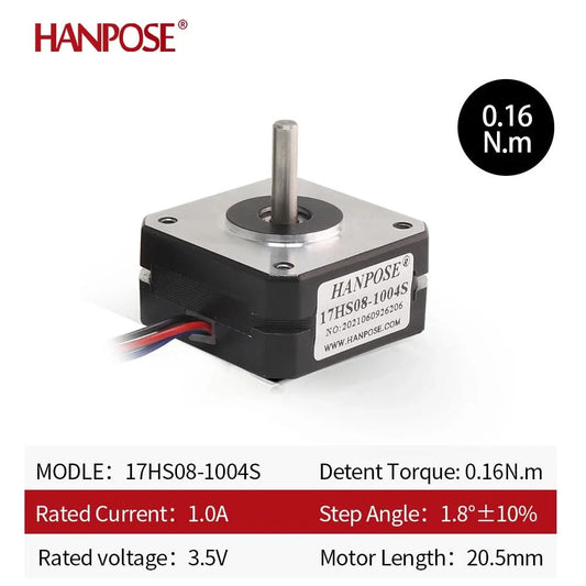 HANPOSE Nema17 Schrittmotor, Drehmoment 78 oz-in (52 N-cm), Strom 1,8 A. Modelle 17HS8401 17HS 2408 17HS3401S 17HS4401S 17HS6401S