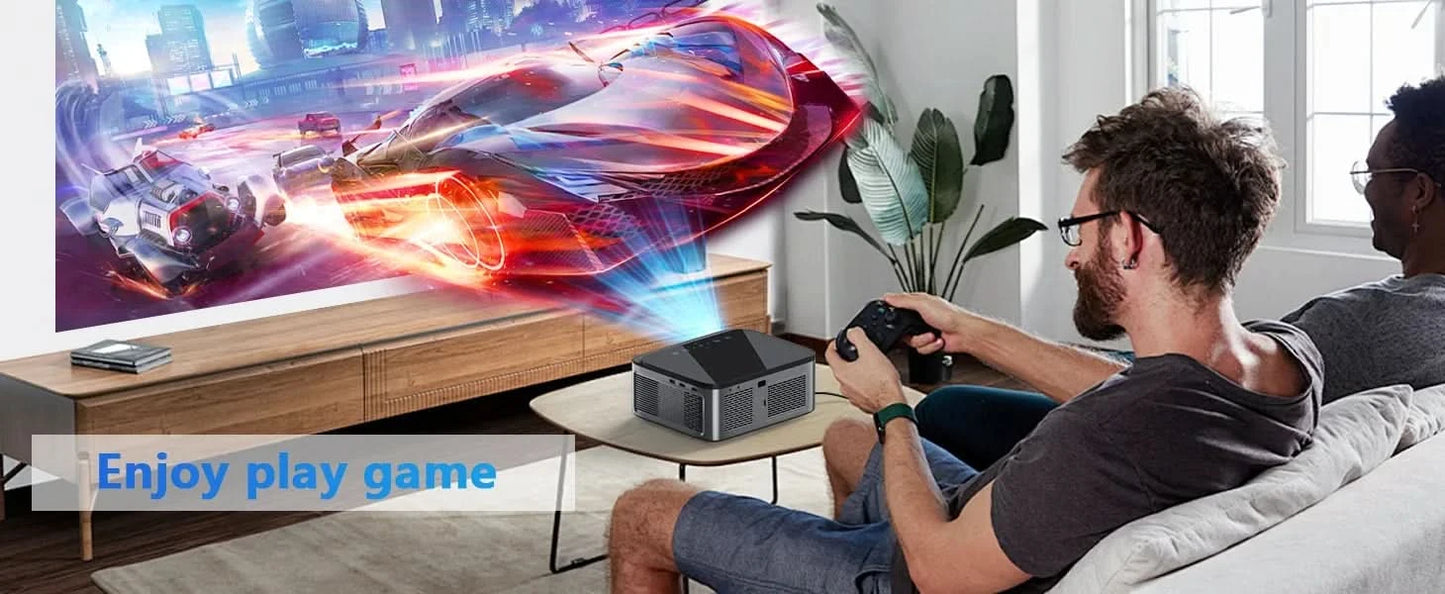 XIWBSY 1000ANSI Android Projector 25000 Lumens 4K AutoFocus/Keystone Projector Office Video Home Theater Portable Beamer Outdoor