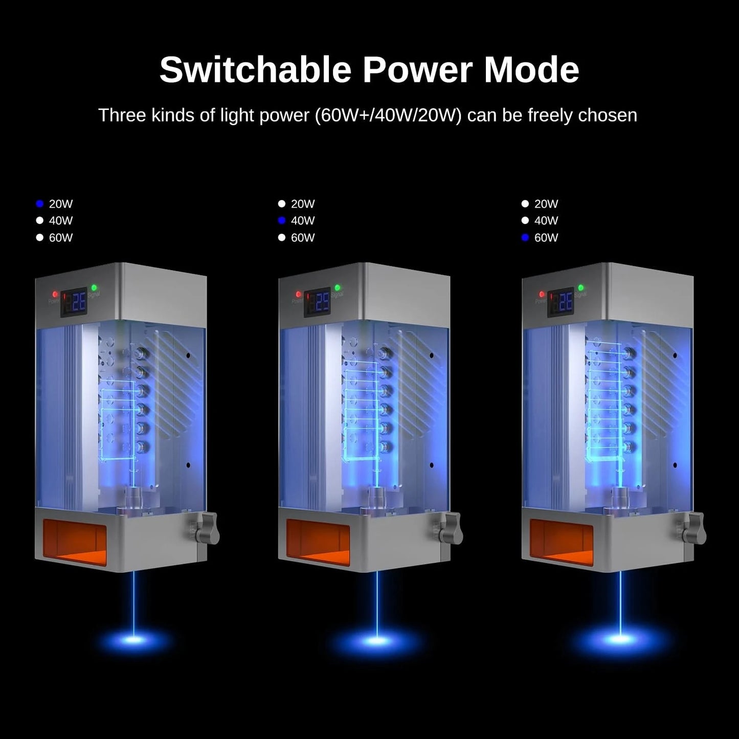 LASER TREE Laser Module 10W/20W/30W/40W Optical Power with Air Assist Laser Head TTL Blue Light for Engraver Cutting Wood Tools