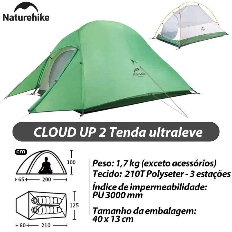 Naturehike Brazil Cloud Up 1-2-3P Camping Travel Backpack Outdoor Ultralight Waterproof Tent Camping Beach Tent