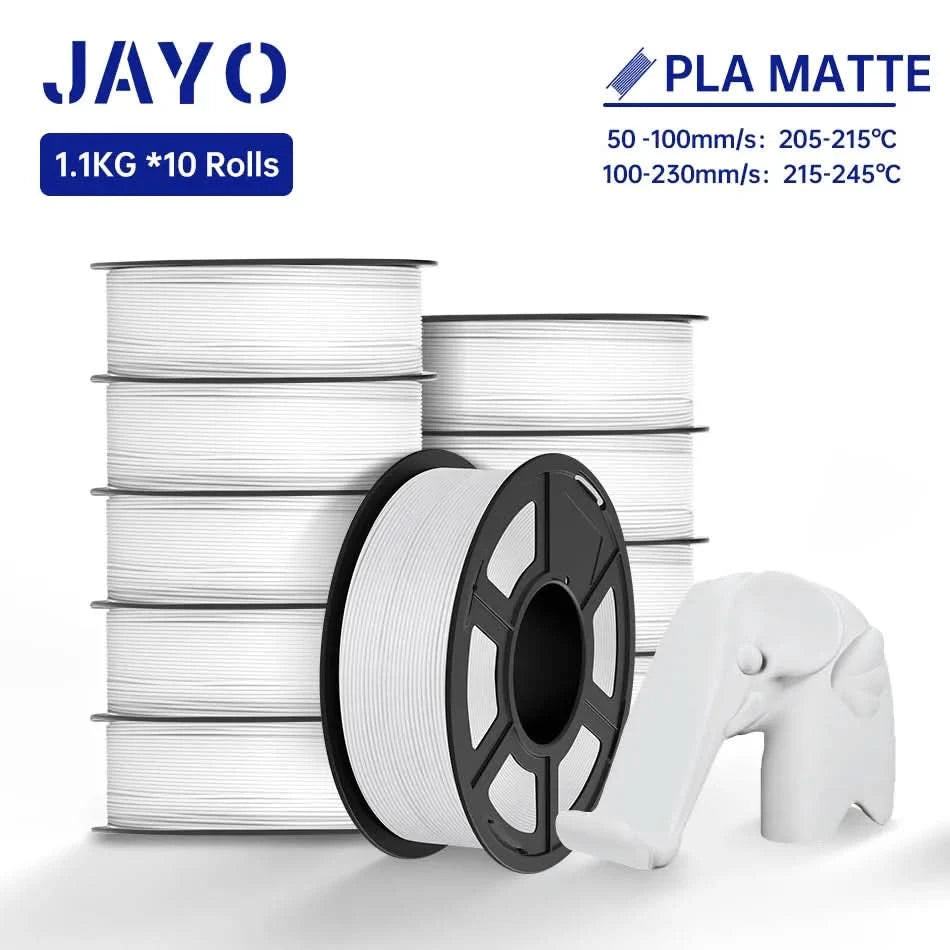 JAYO PLA / ABS / PETG / Silk / ASA /TPU /PLA+ Filament 10 Rolls 3D Printer Filament 1.75MM 0.65/1/1.1KG Neatly Wound 3D Filament