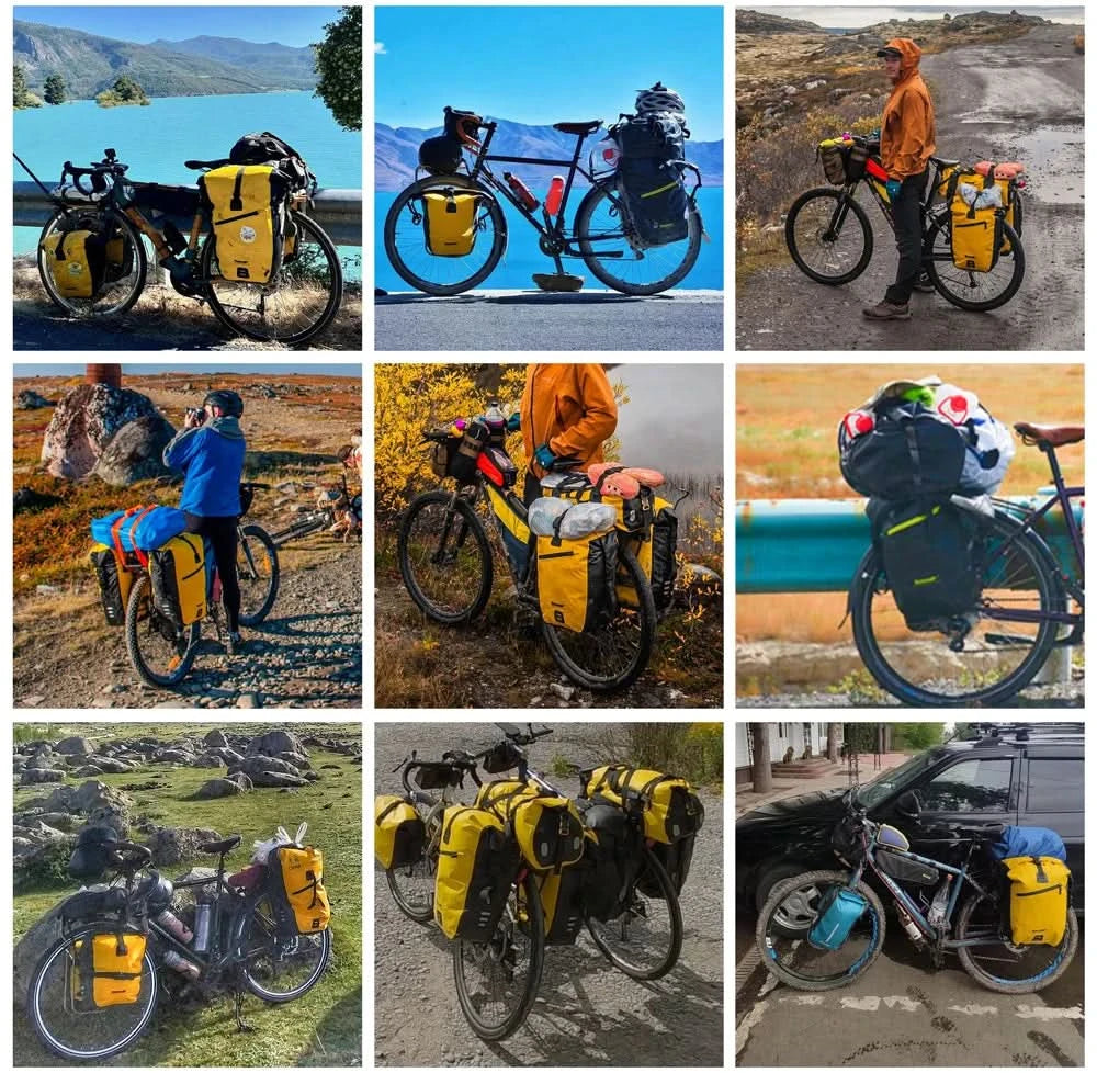 Rhinowalk Waterproof Bike Bag 20L/27L Travel Cycling Bag Basket Bicycle Rear Rack Tail Seat Trunk Bags bicycle bags & panniers