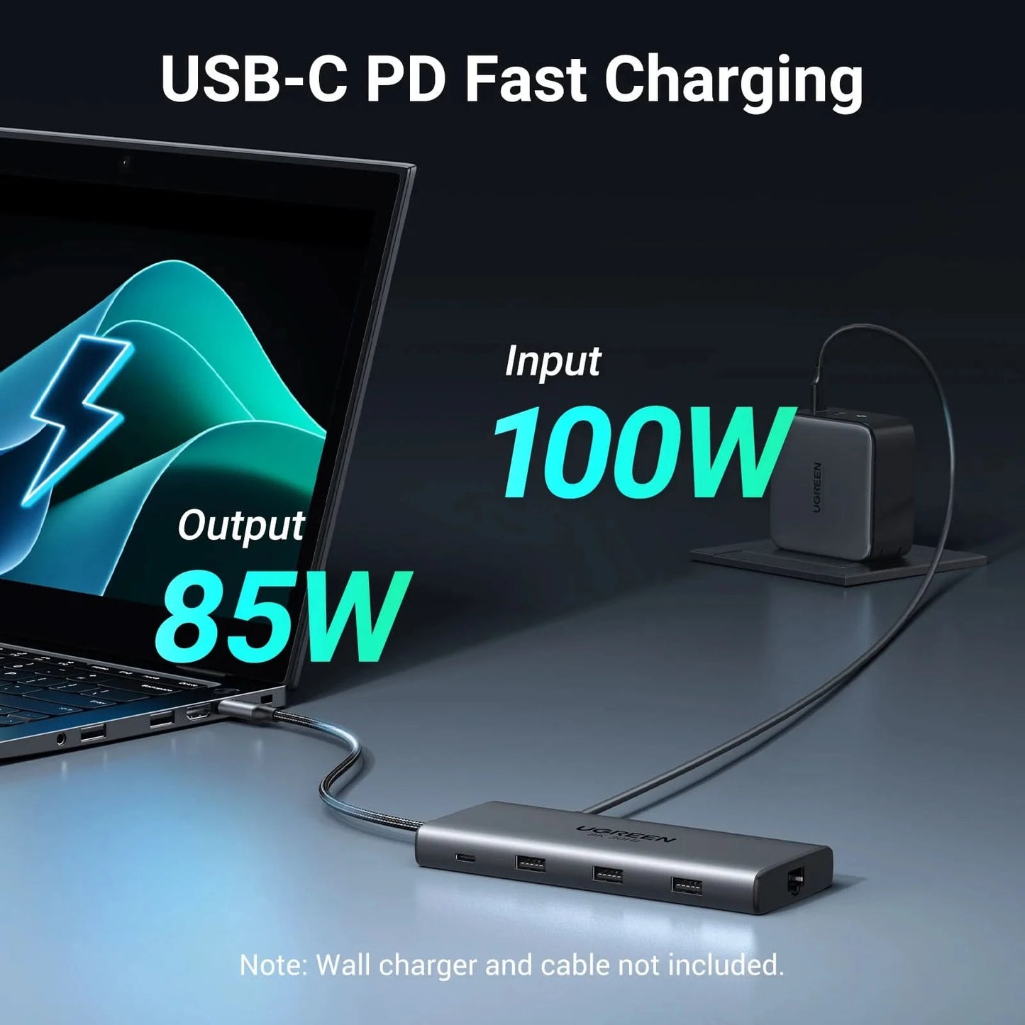 UGREEN Dual HDMI USB-C HUB 8K 4K HDMI Adapter 10 in 1 Splitter with RJ45 USB3.0 PD 100W Dock for MacBook Pro Air Laptop USB HUB