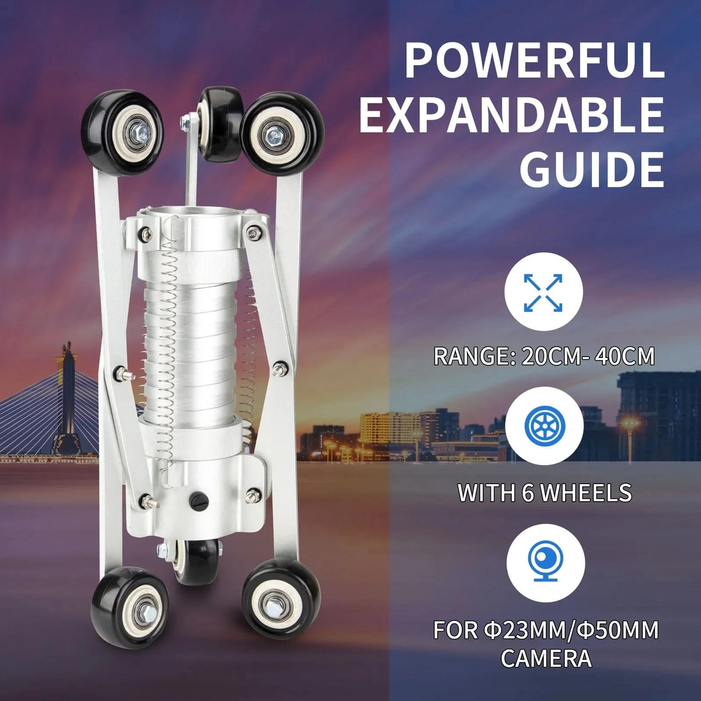 The Wheel Guide of the Pipe Inspection Camera and Drain Sewer Pipeline Industrial Endoscope camera Head Skid Protector