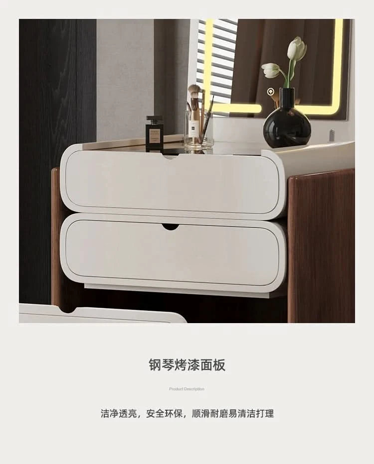 Dressing Table Bedroom Minimalist Design New Mini Bedside Table Storage Elegant Stylish Coiffeuse Maquillage Meuble Furniture