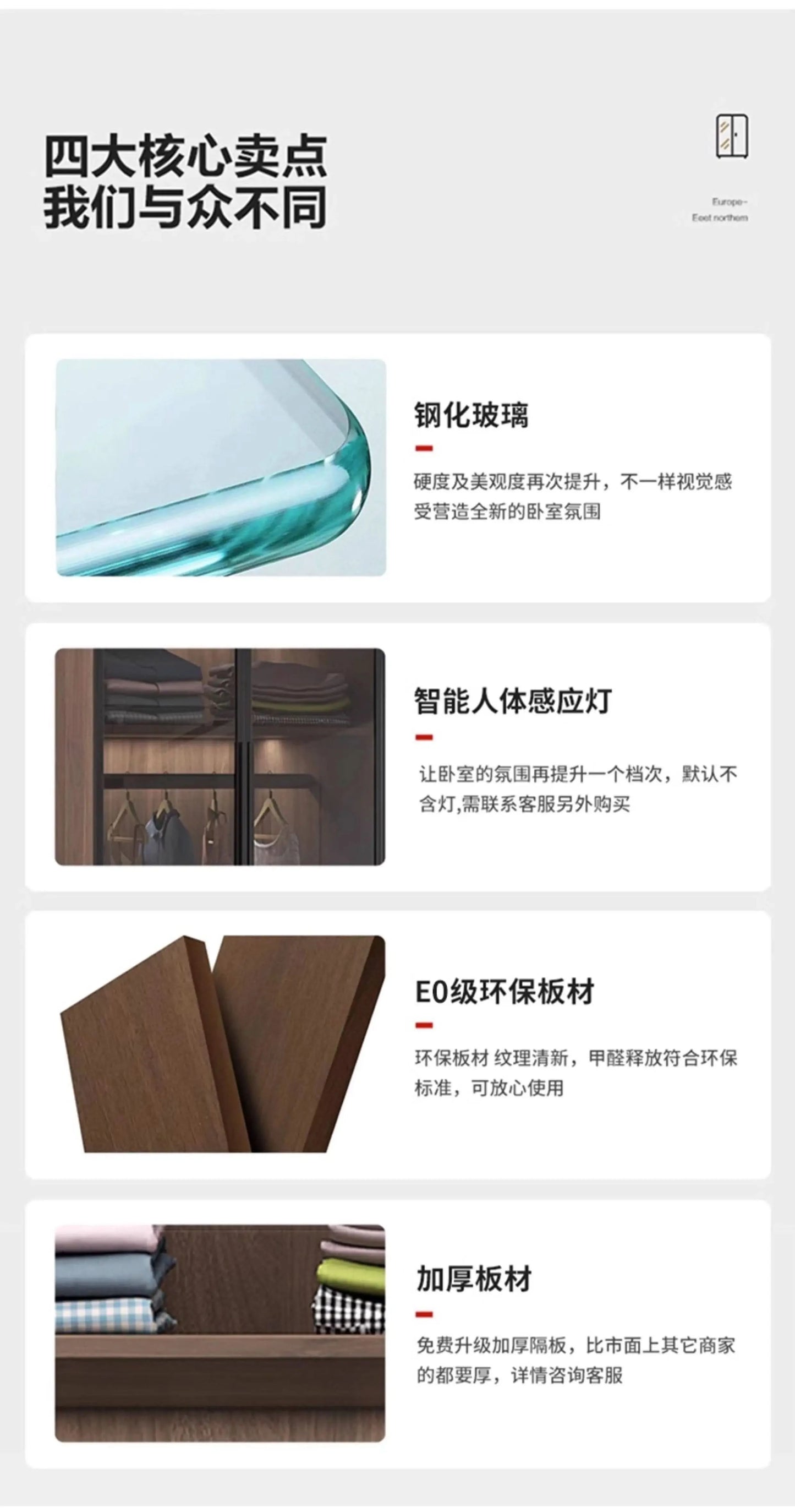Glass light luxury corner cloakroom wardrobe Double clothes closet cabinets and wardrobes Cabinet dressing clothe home furniture