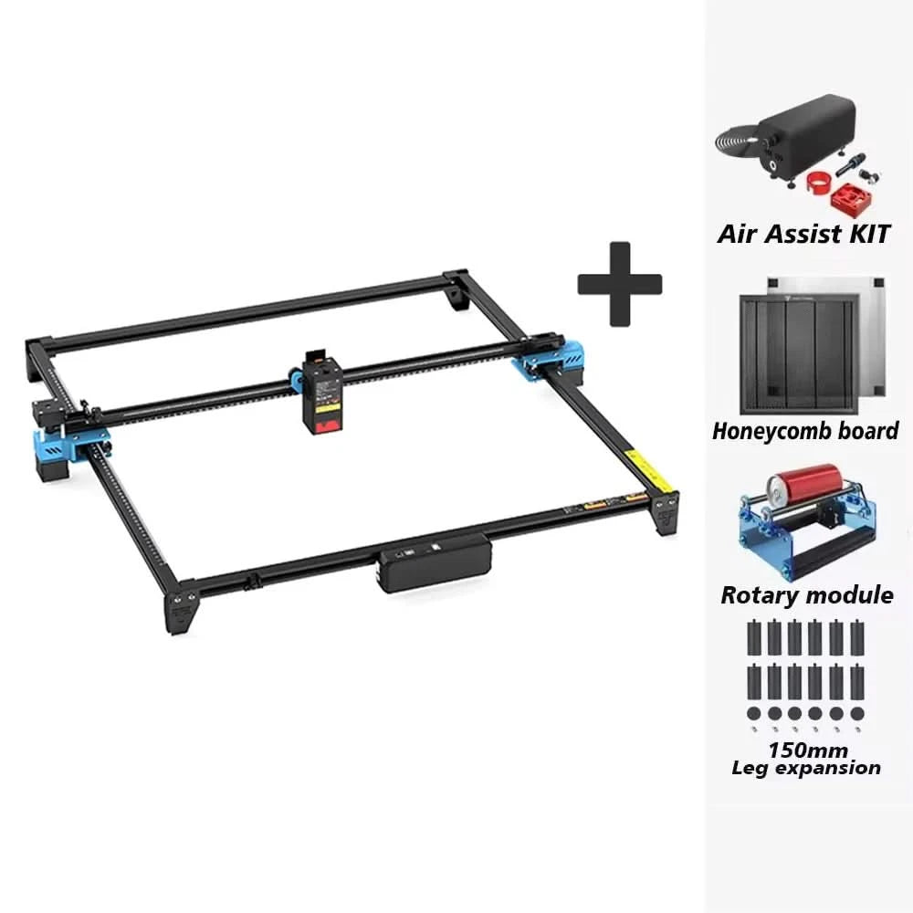 Twotrees TTS-20 Max Metal Laser Engraving Machine 600x600mm Work Area Laser Cutting Machine For Cutting MDF Acrylic Leather Wood