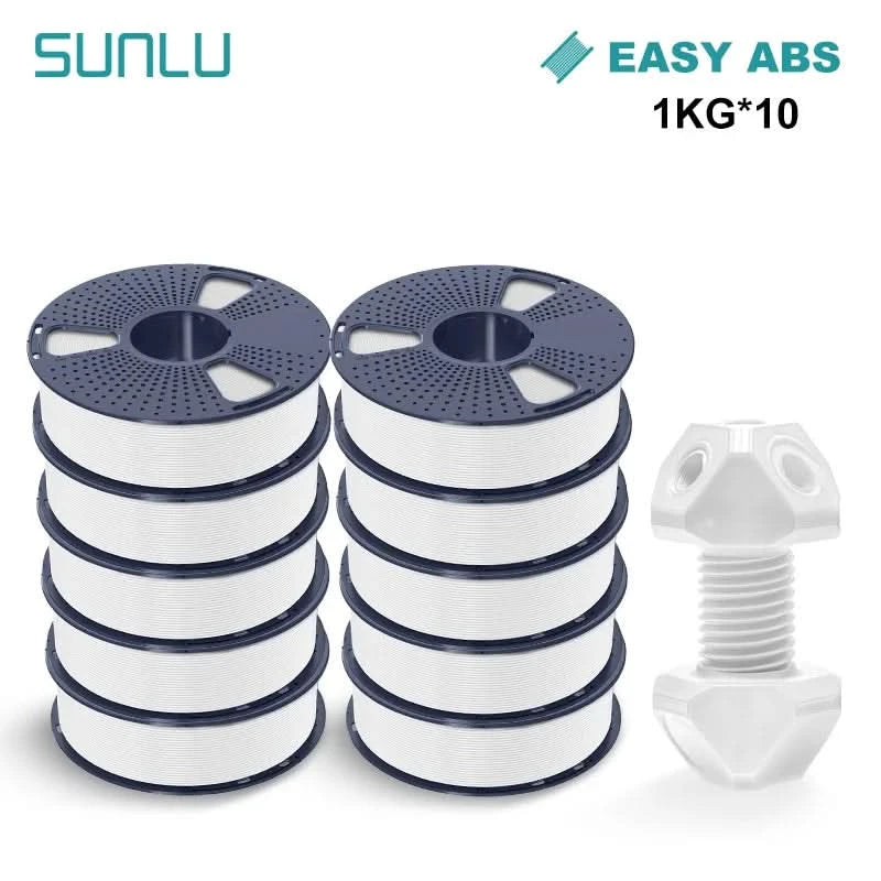 SUNLU 10KG 3D Filament PLA/PLA PLUS/PETG/Easy ABS Filamnet 1.75mm 10Roll 1KG Neatly Wound 3D Printer Filament for 3D Printer