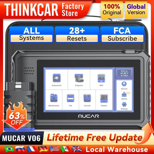 MUCAR VO6 Beste professionelle Auto-Diagnosetools Vollsystem Automotive Obd2 Scanner OBD Auto-Diagnose 28 Resets lebenslang kostenlos